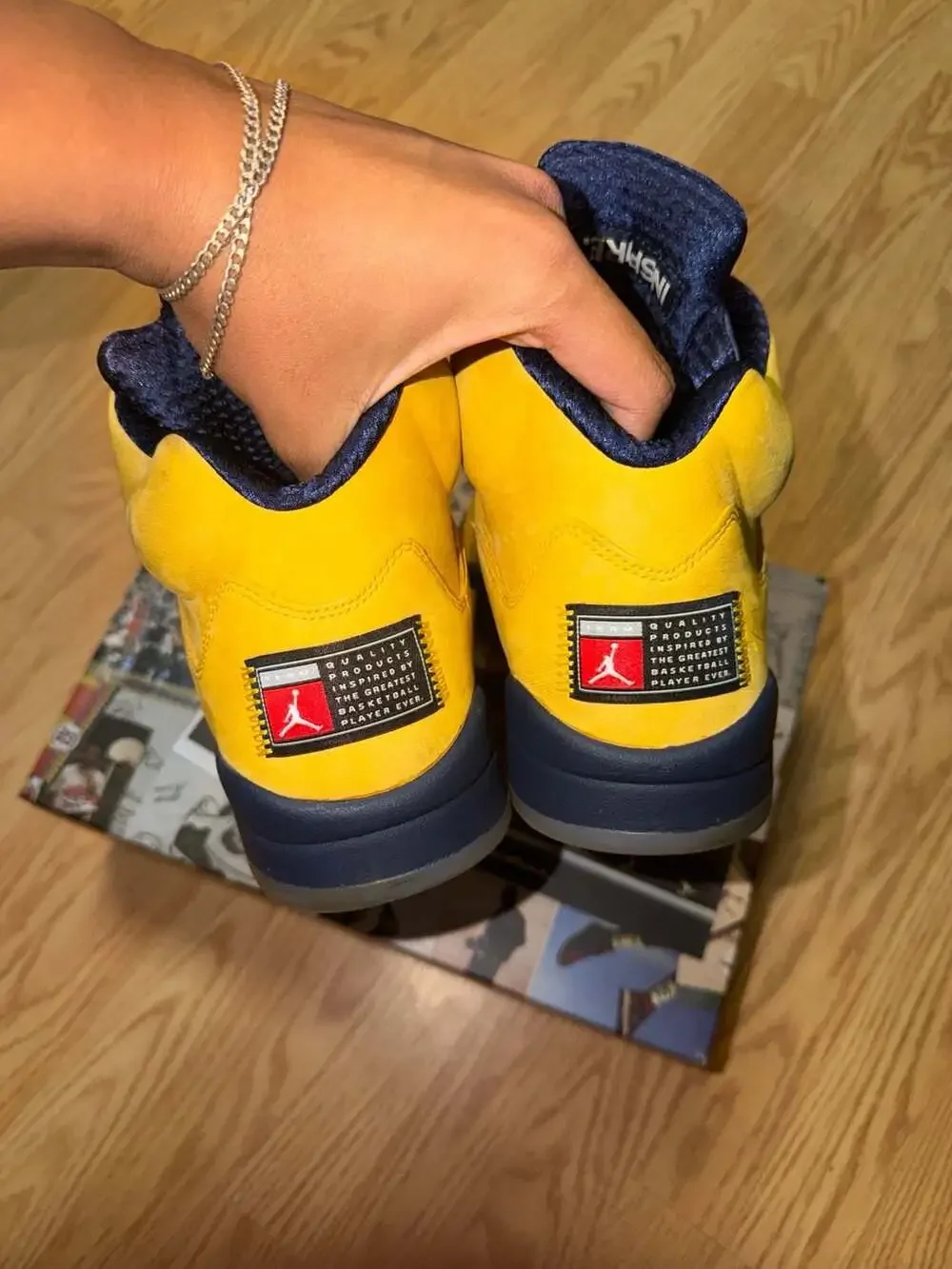 Air Jordan 5 Retro Michigan (2019) CQ9541-704‼️SHIP FAST‼️SZ 12M REPLACEMENT BOX